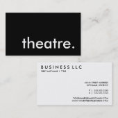 Carte De Visite le théâtre. (Devant / Derrière)