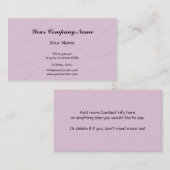 Carte De Visite Le ton rose de l'hibiscus des tons (Devant / Derrière)