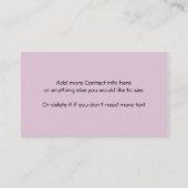 Carte De Visite Le ton rose de l'hibiscus des tons (Dos)