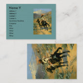 Carte De Visite Le trappeur indien de Frederic Remington (1889) (Devant / Derrière)