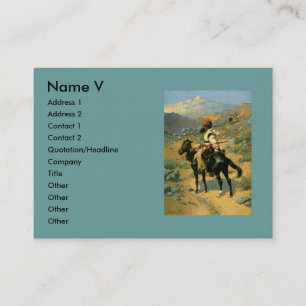 Carte De Visite Le trappeur indien de Frederic Remington (1889)