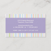 Carte De Visite Le trio d'icône de bébé barre le lilas (Dos)