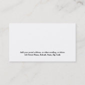 Carte De Visite Le trouveur psychique animal d'animal (Dos)