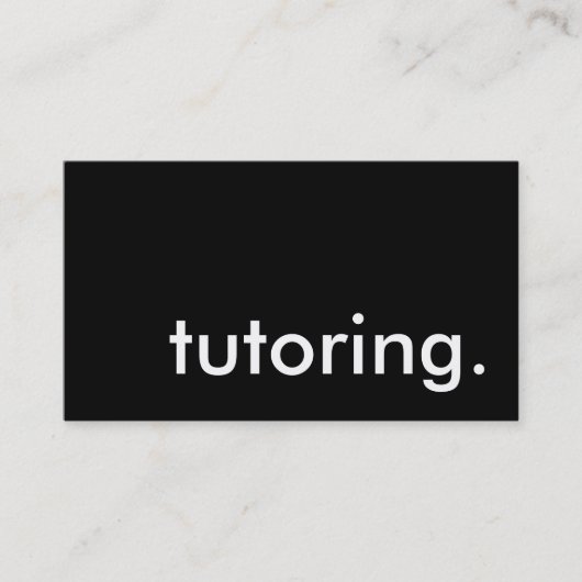 Carte De Visite le tutorat. (Devant)