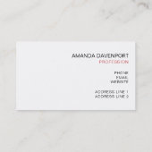 Carte De Visite Le Typographe du Magic Christmas (Dos)