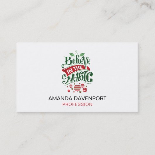 Carte De Visite Le Typographe du Magic Christmas (Devant)