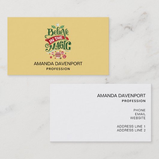 Carte De Visite Le Typographe du Magic Christmas (Devant / Derrière)