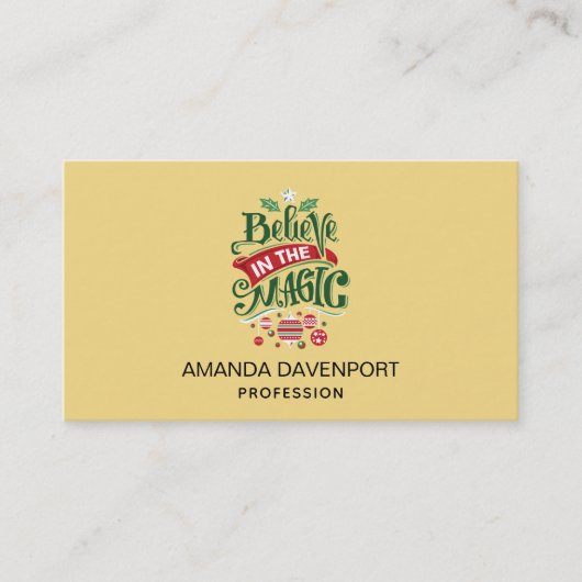 Carte De Visite Le Typographe du Magic Christmas (Devant)