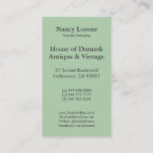 Carte De Visite Le velours de coupe de damassé, POUSSIÉREUX S'EST (Dos)