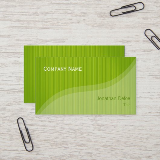Carte De Visite Le vert barre le professionnel élégant chic de | (Devant/Arrière en situation)