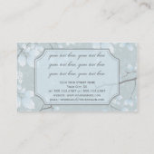 Carte De Visite Le vert bleu-clair laisse les branches grises (Dos)