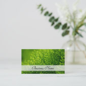 Carte De Visite Le vert laisse l'arrière - plan (Debout devant)