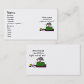 Carte De Visite Le Vin M'A Mélangé (Devant / Derrière)