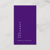Carte De Visite Le violet royal, l'élégance et la modernité (Devant)