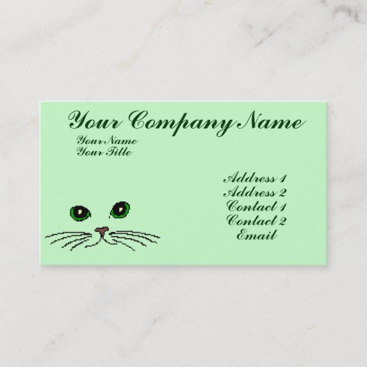 Carte De Visite Le visage du chat (Devant)