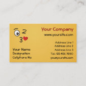 Carte De Visite Le visage Jetant un baiser (Devant)