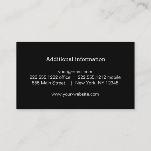 Carte De Visite Le Vitruvian (Dos)