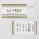 Carte De Visite Le vrai manuscrit d'or de courtier d'agent (Devant / Derrière)