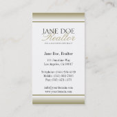 Carte De Visite Le vrai manuscrit d'or de courtier d'agent (Dos)