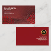 Carte De Visite Le Web rouge saisissant créatif raye le (Devant / Derrière)