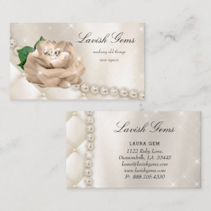 Carte De Visite Le wedding planner élégant de bijoux s'est levé