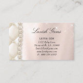 Carte De Visite Le wedding planner élégant de bijoux s'est levé (Dos)