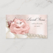 Carte De Visite Le wedding planner élégant de bijoux s'est levé (Devant)