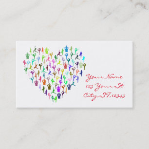 Carte De Visite Le Yoga Poses Coeur Thunder_Cove