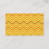 Carte De Visite Le zigzag du chevron jaune clair, moderne, tendanc (Dos)