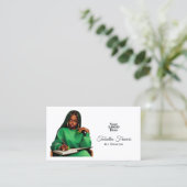 Carte De Visite Leadership féminin afro-noir (Debout devant)