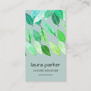 Carte De Visite Leaf Art Dry Nature Yoga Méditation Massage