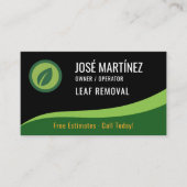Carte De Visite Leaf Removal Service (Devant)