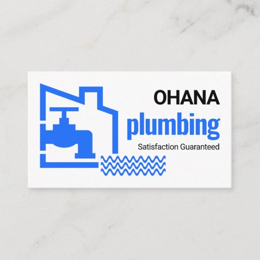 Carte De Visite Leaking Blue Faucet Building Home Frame (Devant)