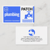 Carte De Visite Leaking Blue Faucet Home Building Blocks (Devant / Derrière)