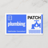 Carte De Visite Leaking Blue Faucet Home Building Blocks (Devant)