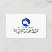 Carte De Visite Leaking Faucet From Building Frame (Dos)