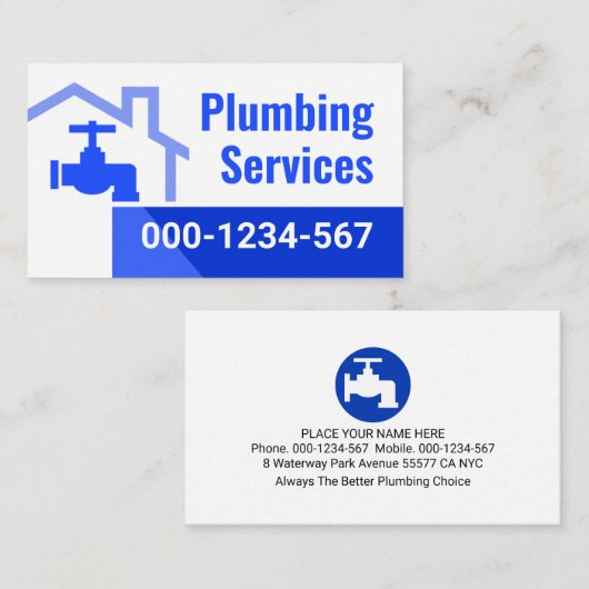 Carte De Visite Leaking Faucet From Building Frame (Devant / Derrière)