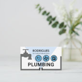 Carte De Visite Leaking Faucet Pipeline Plumbing Works (Debout devant)