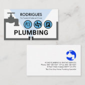 Carte De Visite Leaking Faucet Pipeline Plumbing Works (Devant / Derrière)