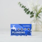 Carte De Visite Leaking Faucet Pipelines Plumber Pipes (Debout devant)