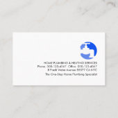 Carte De Visite Leaking Faucet Pipelines Plumber Pipes (Dos)