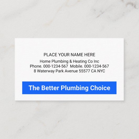 Carte De Visite Leaking Faucet Water Waves (Dos)