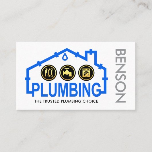 Carte De Visite Leaking Home Pipe Frame Plumbing (Devant)