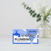 Carte De Visite Leaking Water Faucet Plumber Pipelines (Debout devant)