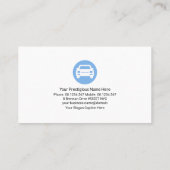 Carte De Visite L'Eau Bleue Frappe Lave-auto (Dos)