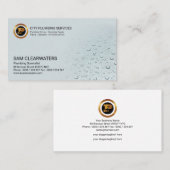 Carte De Visite L'eau claire simple laisse tomber l'entrepreneur (Devant / Derrière)