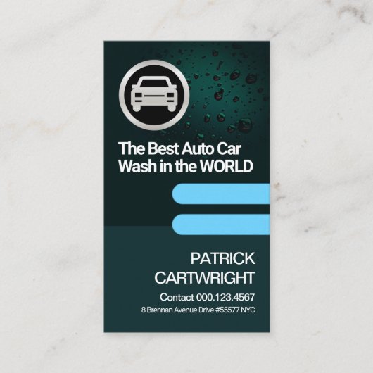 Carte De Visite L'Eau Verte Baisse Les Tablettes Bleues Lavage De  (Devant)