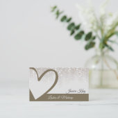 Carte De Visite Léchages de calligraphie cardiaque à la goutte d'o (Debout devant)