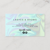 Carte De Visite Léchages holographiques modernes et élégants (Dos)