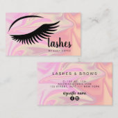 Carte De Visite Léchages holographiques modernes et élégants (Devant / Derrière)